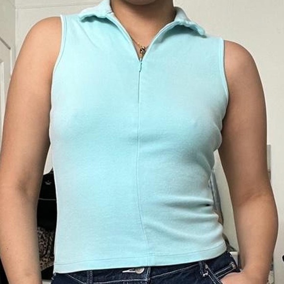 light blue casual top🫐 - Picture 1 of 3